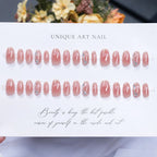 Press-On Nail Set Crystal Embellished Multiple Sizes