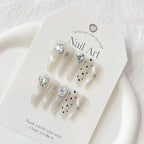 Press-On Nail Set Crystal-Embellished Peel & Press Reusable