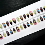 Press-On Nail Set Crystal Embellished & Self-Adhesive Multi-Size