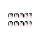 Press-On Nail Set Curved Line Reusable & Skin-Friendly