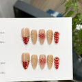 Press-On Nail Set Dahlia Floral Peel-And-Stick Long-Lasting Wear