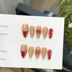 Press-On Nail Set Dahlia Floral Peel-And-Stick Long-Lasting Wear