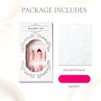Press-On Nail Set Decorative Designs Glue & File Included