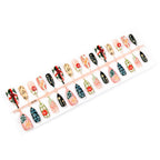 Press-On Nail Set Decorative Designs Includes Glue & File