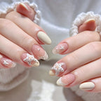 Press-On Nail Set Decorative Designs Multiple Sizes
