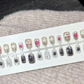 Press-On Nail Set Decorative Designs No Glue & Reusable
