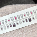 Press-On Nail Set Decorative Designs No Glue & Reusable