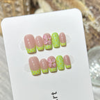 Press-On Nail Set Decorative Floral Comfort Fit