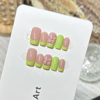 Press-On Nail Set Decorative Floral Comfort Fit