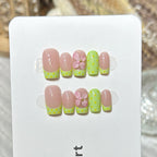 Press-On Nail Set Decorative Floral Comfort Fit