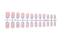 Press-On Nail Set Delicate Floral Easy Application & Removal