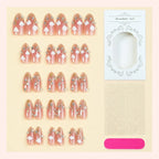 Press-On Nail Set Delicate Floral Multiple Sizes