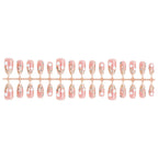 Press-On Nail Set Delicate Floral Multiple Sizes