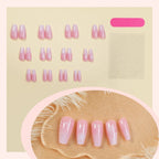 Press-On Nail Set Delicate Floral Reusable Multiple Sizes