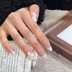 Press-On Nail Set Designer Floral Easy Application