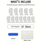 Press-On Nail Set Designer Nail Art Glue-Free & Reusable