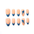 Press-On Nail Set Dolphin & Polka Dot Easy Application