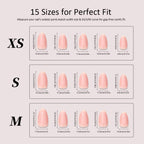 Press-On Nail Set Dots & Floral Easy Application