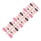 Press-On Nail Set Dots & Floral Easy Application