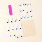 Press-On Nail Set Durable Acrylic Ombre Heart Accent
