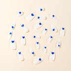 Press-On Nail Set Durable Acrylic Ombre Heart Accent