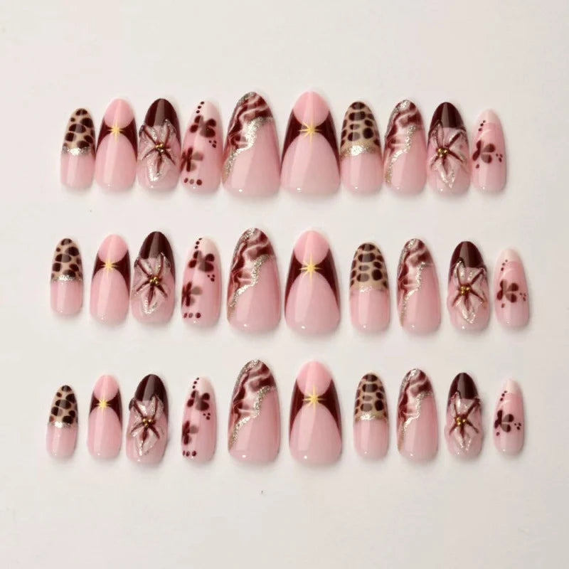 Press-On Nail Set Durable Easy Application Multiple Sizes