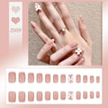 Press-On Nail Set Easy Application Floral Design