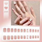 Press-On Nail Set Easy Application Floral Design