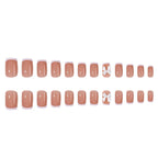 Press-On Nail Set Easy Application Floral Design