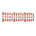 Press-On Nail Set Easy Application Patterned Designs