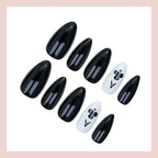 Press-On Nail Set Easy Application Reusable Chip-Resistant