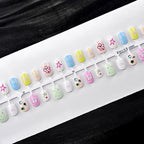 Press-On Nail Set Easy-Apply Floral & Character Designs