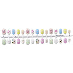 Press-On Nail Set Easy-Apply Floral & Character Designs