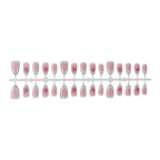 Press-On Nail Set Easy Apply Long-Lasting Floral & Dot Designs
