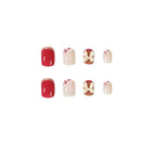 Press-On Nail Set Elegant Bow Reusable & Easy Application
