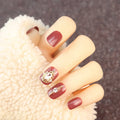Press-On Nail Set Elegant Designs Strong Adhesive Reusable