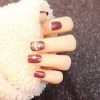 Press-On Nail Set Elegant Designs Strong Adhesive Reusable