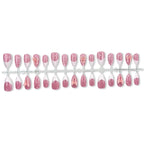 Press-On Nail Set Elegant Floral Adhesive Tabs