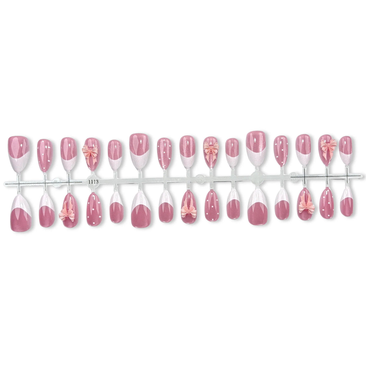 Press-On Nail Set Elegant Floral Adhesive Tabs