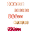 Press-On Nail Set Elegant Floral Easy Application