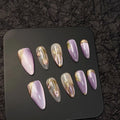 Press-On Nail Set Elegant Floral Secure Hold