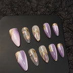 Press-On Nail Set Elegant Floral Secure Hold