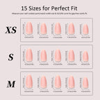 Press-On Nail Set Elegant Gold Accents Easy-Apply & Reusable