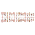 Press-On Nail Set Elegant Gold Accents Easy-Apply & Reusable