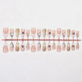 Press-On Nail Set Elegant Gold Accents Easy-Apply & Reusable