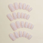 Press-On Nail Set Elegant Lines & Glitter