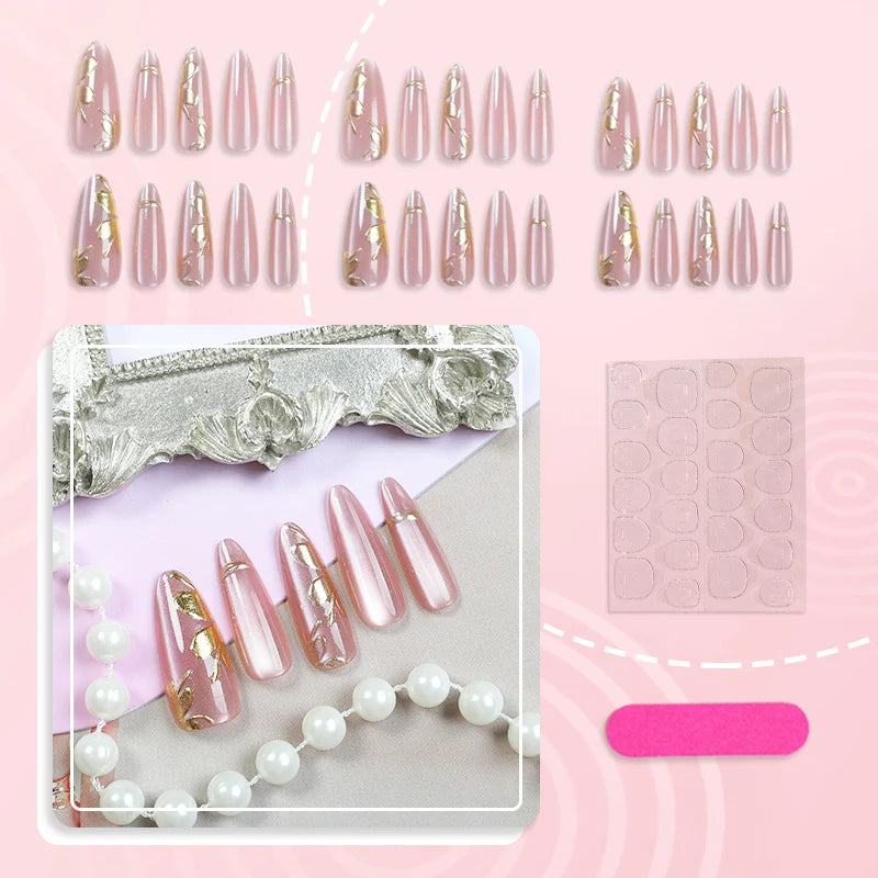 Press-On Nail Set Elegant Ombre Peel & Stick