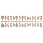 Press-On Nail Set Elegant Patterned Quick Application & Long-Lasting
