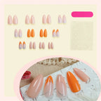 Press-On Nail Set Elegant Rose Reusable & Easy Application