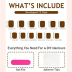 Press-On Nail Set Elegant Sparkling Accents Easy Apply